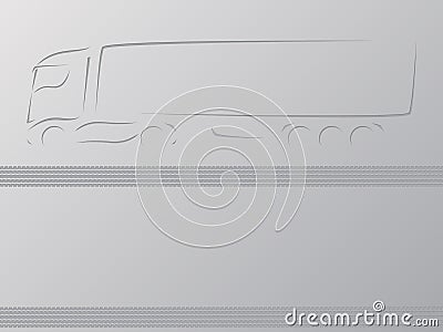 Truck advertisement wallpaper Vector Illustration