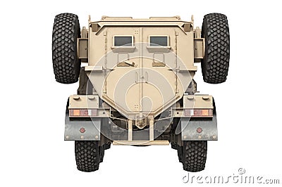 Truck army transport, back view Stock Photo