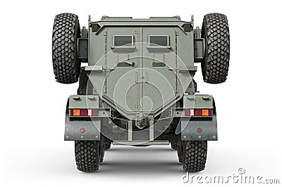 Truck army transport, back view Stock Photo