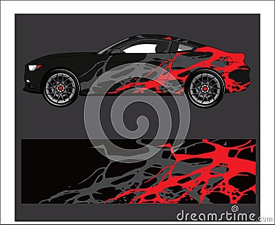 Truck,car And Vehicle abstract racing graphic kit background for wrap and vinyl sticker Vector Illustration