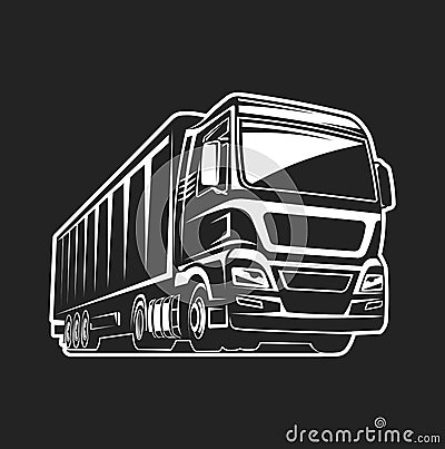 Truck cargo freight logo template Vector Illustration