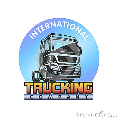 Truck cargo freight logo template Vector Illustration