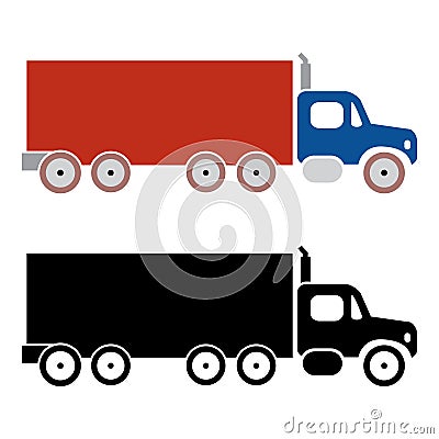 Truck cargo icons Vector Illustration
