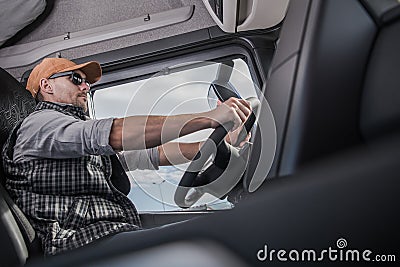 Truck Commercial Driver Stock Photo