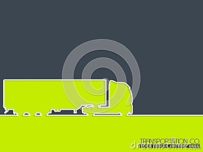 Truck company advertising background design Vector Illustration