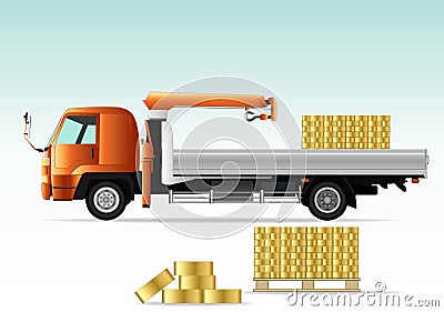Truck crane Vector Illustration