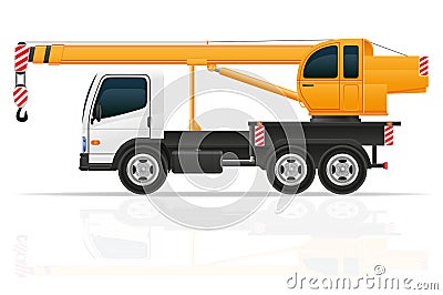 Truck crane for construction vector illustration Vector Illustration
