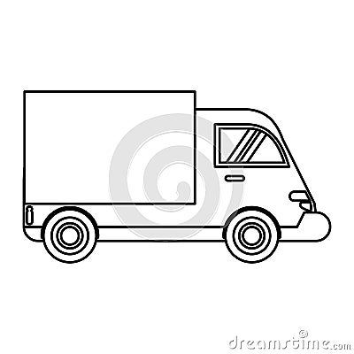 truck delivery transport image Cartoon Illustration