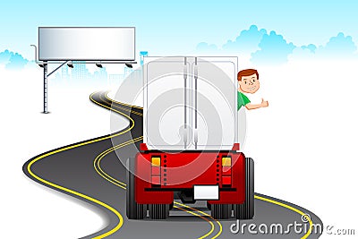 Truck Driver Vector Illustration