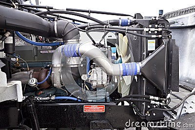 Truck engine Editorial Stock Photo