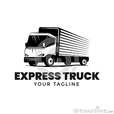 Truck express delivery logo vector illustration Cartoon Illustration
