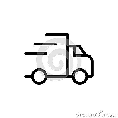 Truck flat icon Vector Illustration