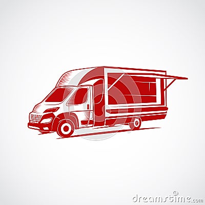 Truck Food Vector. Illustrator Eps.10 Vector Illustration