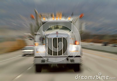 Truck on the highway Stock Photo