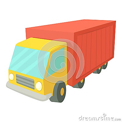 Truck icon, cartoon style Vector Illustration