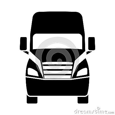 Truck Icon Front View Vector Illustration