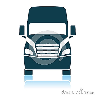 Truck Icon Front View Vector Illustration