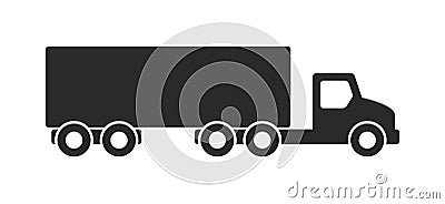 Truck icon, Monochrome style Vector Illustration