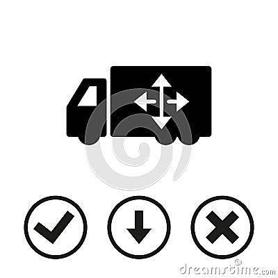 Truck icon stock vector illustration flat design Vector Illustration