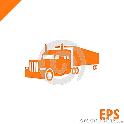 Truck icon stock vector illustration flat design Vector Illustration