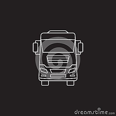 Truck icon, transport symbol vector graphics Vector Illustration