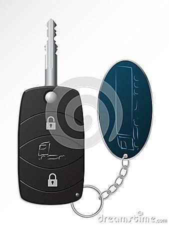 Truck ignition remote key Vector Illustration