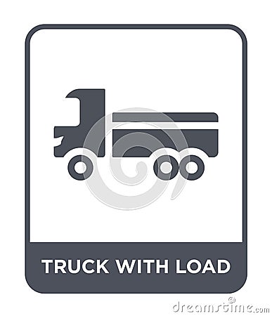 truck with load icon in trendy design style. truck with load icon isolated on white background. truck with load vector icon simple Vector Illustration