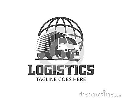 Truck Logo, cargo logo, delivery cargo trucks, Logistic logo Vector Illustration