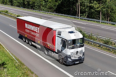 Truck with Mammoet trailer Editorial Stock Photo