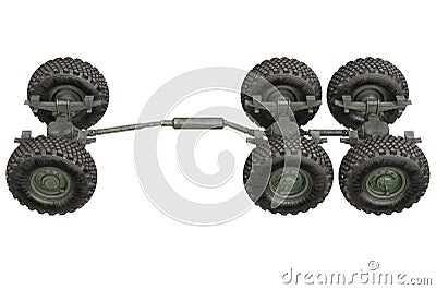 Truck military vehicle chassis Stock Photo