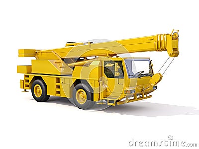 Truck Mounted Crane Stock Photo