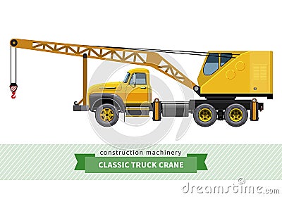 Truck mounted lattice boom Vector Illustration