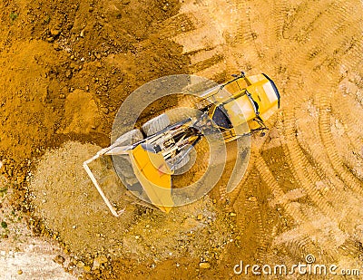 Truck on muddy road Stock Photo