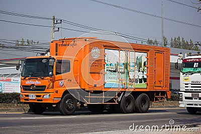 Truck of Provincial eletricity Authority of Thailands. Editorial Stock Photo