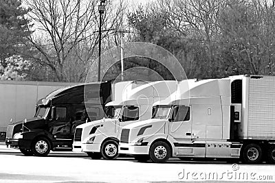 Truck rest area Stock Photo