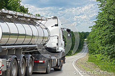 Truck on the road Stock Photo