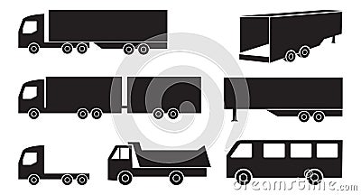 Truck set Vector Illustration