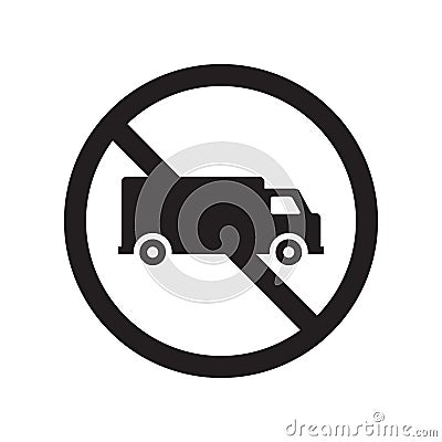 Truck sign icon. Trendy Truck sign logo concept on white background from Traffic Signs collection Vector Illustration