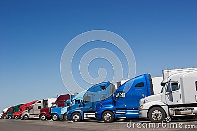 Truck Stop Stock Photo