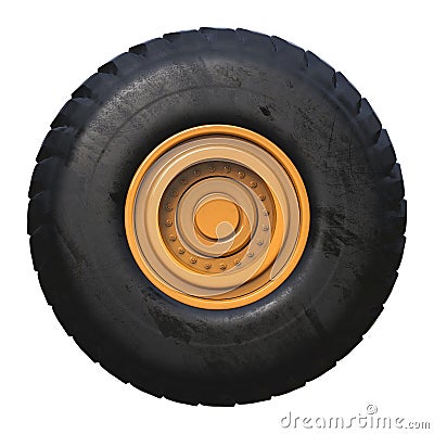 Truck tire isolated Stock Photo