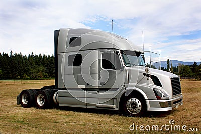 Truck Tractor Sleeper Cab Stock Photo