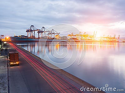 Truck transport container Stock Photo