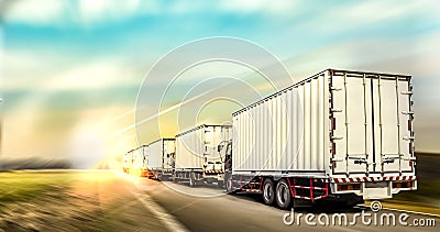 Truck transport logistic concept template. Stock Photo