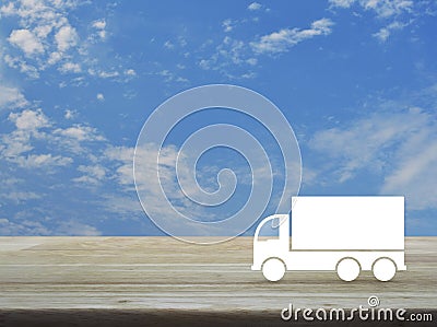 Truck transportation service concept Stock Photo