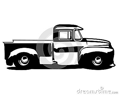 truck 3100 vector premium design. isolated white background showing from side. Vector Illustration