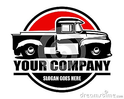 truck 3100 vector premium design. isolated white background showing from side. Vector Illustration