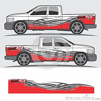 Truck and vehicle decal Graphic design Vector Illustration