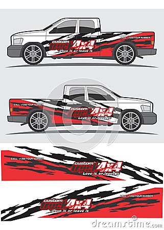 Truck and vehicle decal Graphic design Vector Illustration