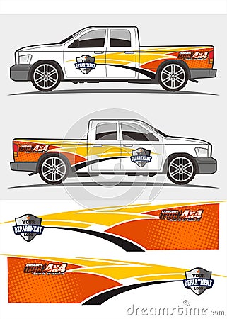 Truck and vehicle decal Graphics Kits design Vector Illustration