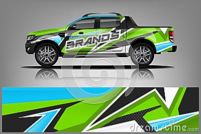 Truck wrap design. Wrap,decal design for company. Vector format - Vector Vector Illustration